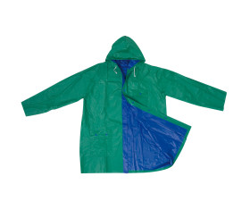 Zweifarbige phthalatfreie Wende Regenjacke aus PVC